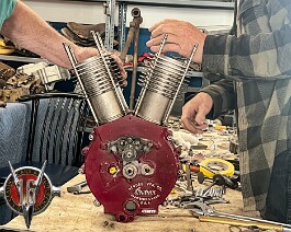 1915 Indian V-Twin 2025-05-24 5 The rebuilt engine mostly assembled.