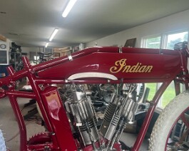 1915 Indian V-Twin 2025-07-01 1818 Right side Indian logo painted on the gas tank.